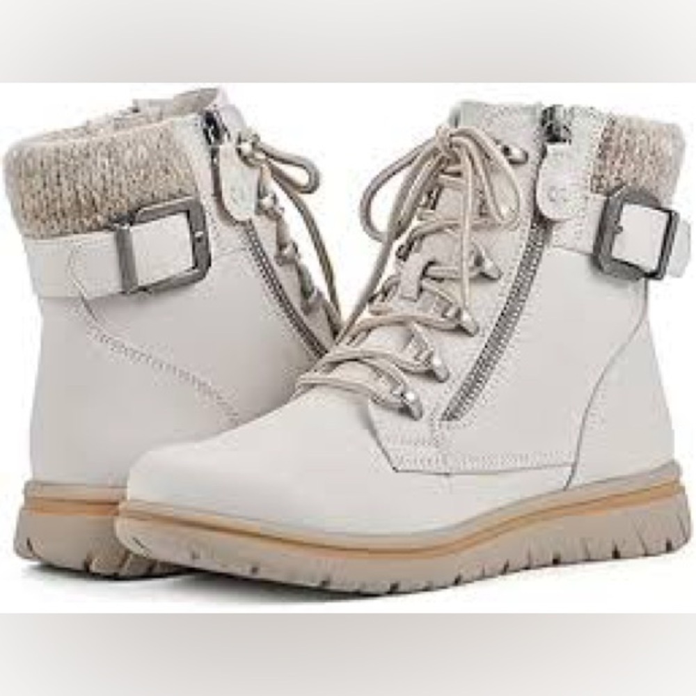 Women's Cliffs Lace-Up Ankle Boots - Cream (item8)